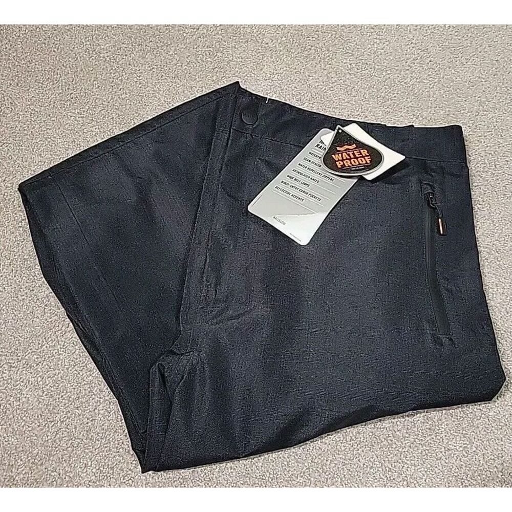 Walls Modern Work Waterproof‎ Rain Pants-Black-2XL-Multi Entry Cargo Pockets